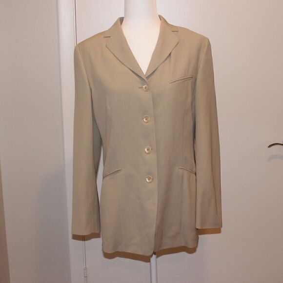 Burberry Beige Blazer Women Size 10 - Picture 1 of 11